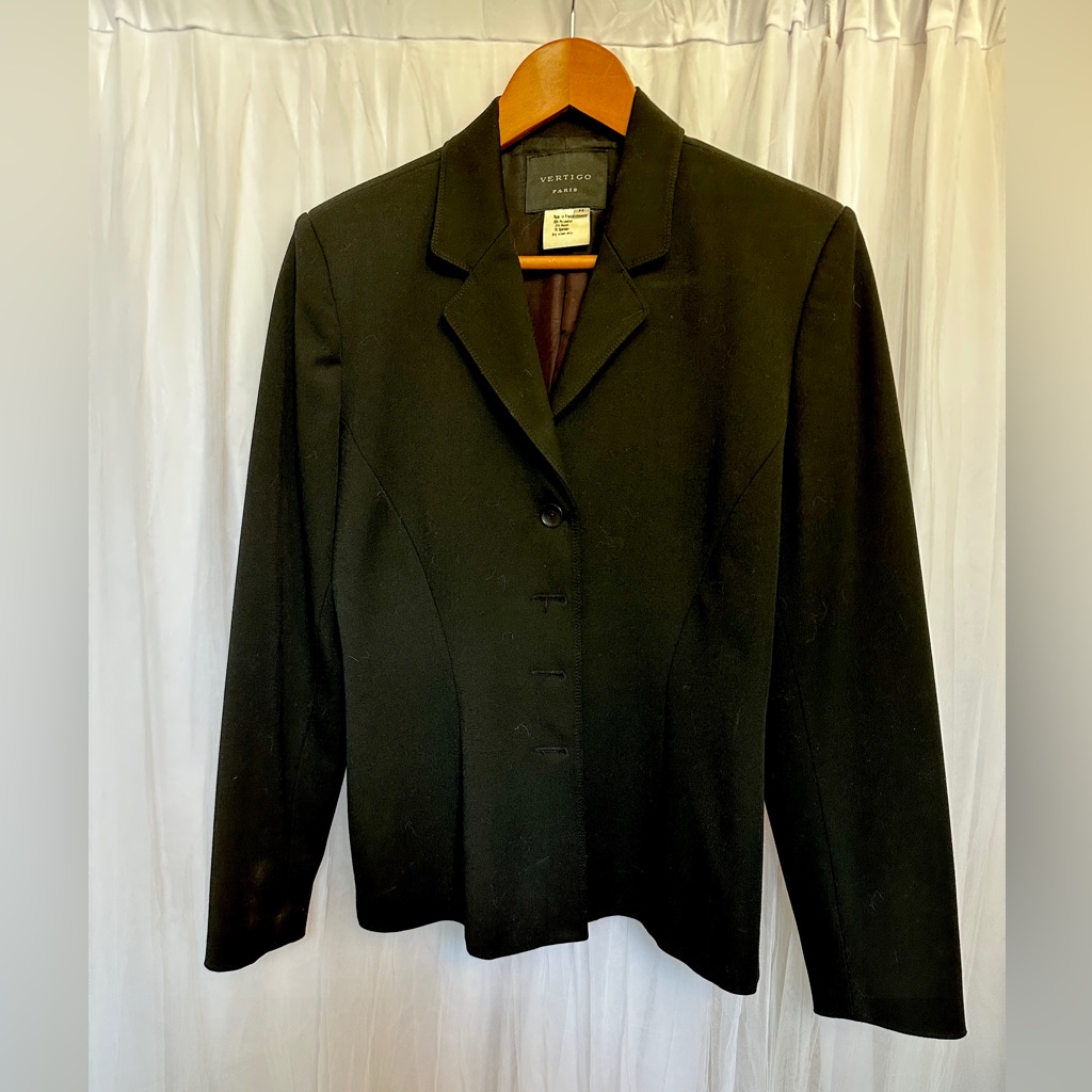 Vertigo Paris Black Blazer. Single Breasted, 4 Buttons. Size M (Runs Small)